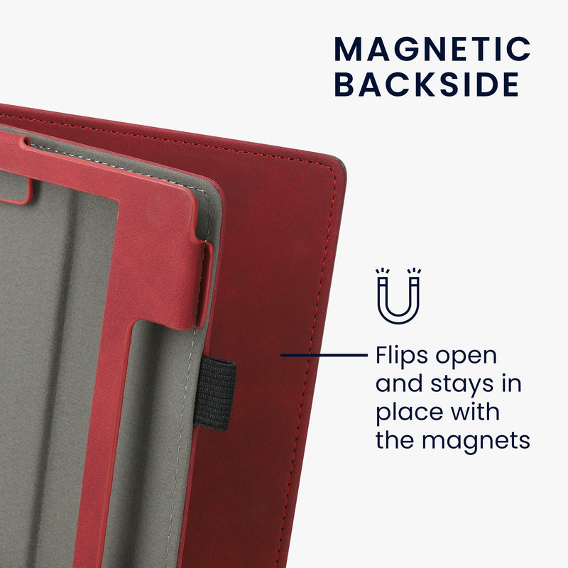 kwmobile Protective Case Compatible with Amazon Kindle Oasis 10th Generation Flip Case - Cover with Hand Strap