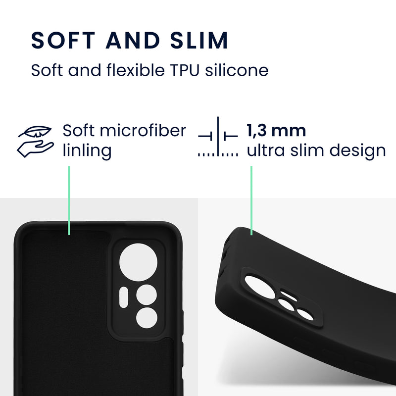 kwmobile Slim Case Compatible with Xiaomi 12 Lite 5G Cover - Silicone Phone Case