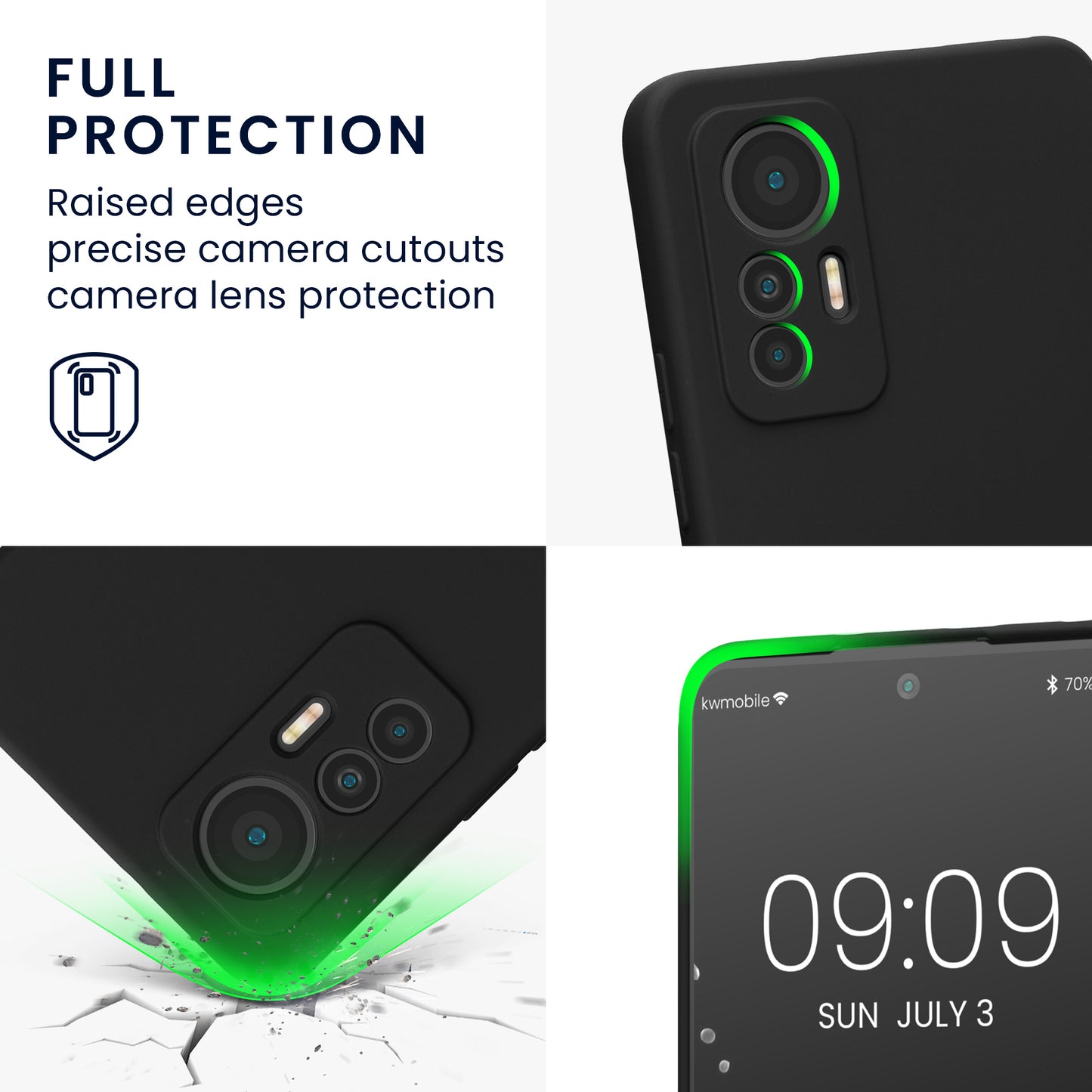 kwmobile Slim Case Compatible with Xiaomi 12 Lite 5G Cover - Silicone Phone Case