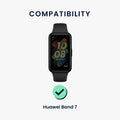 kwmobile Strap Compatible with Huawei Band 7 Fitness Tracker Sports Strap Inner Dimensions from 15 - 18.5 cm