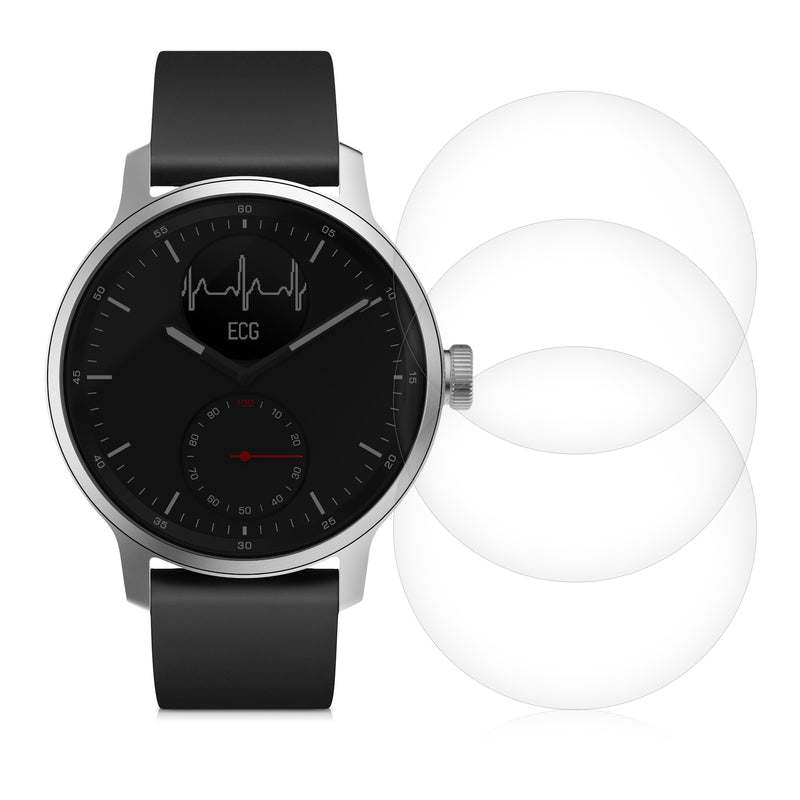 kwmobile Screen Protector compatible with Withings Scanwatch 42mm - Protective Film for Fitness Tracker Display Protection