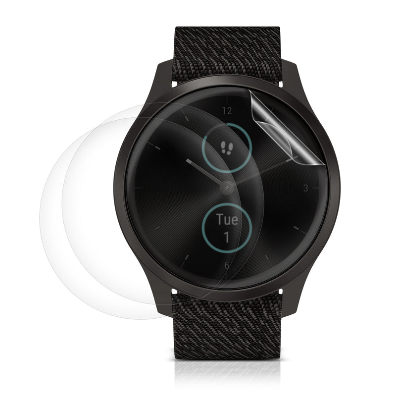 kwmobile 3x Transparente Displayschutzfolie kompatibel mit Garmin vivomove Style - Schutzfolie für Fitness Tracker Displayschutz Transparent  