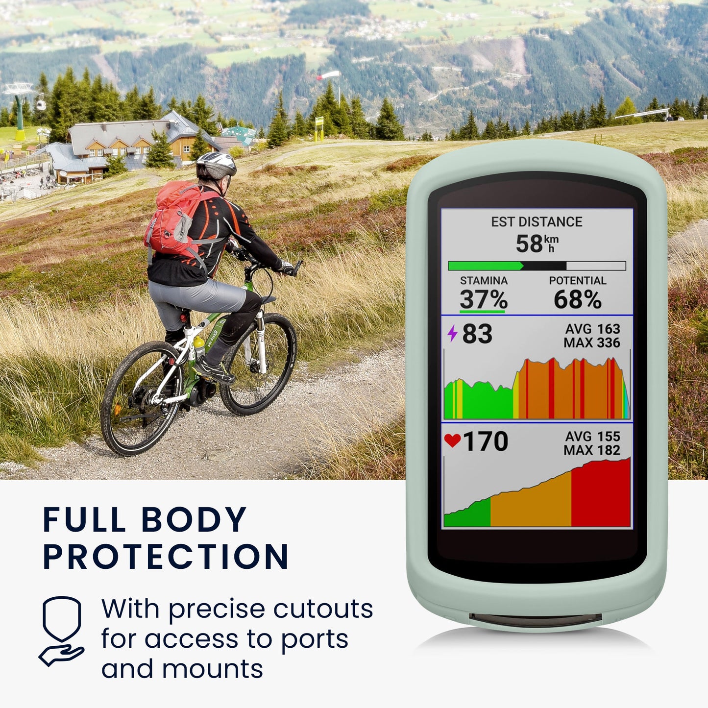 kwmobile Case Compatible with Garmin Edge 1040 / 1040 Solar - Protective Cover
