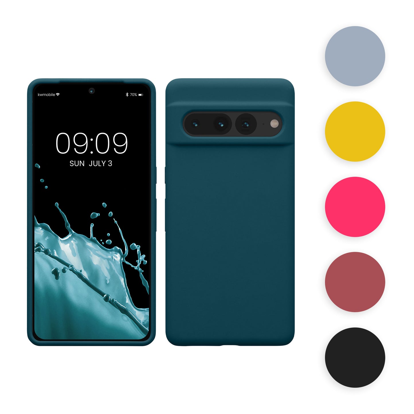 kwmobile Handyhülle für Google Pixel 7 Pro Hülle, für Pixel 7 Pro Case - Hülle Silikon - kabelloses Laden - Mokka Mokka  
