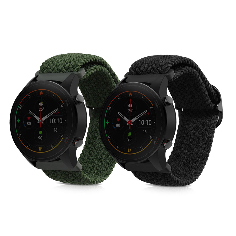 kwmobile Sport Strap compatible with Xiaomi Watch S4/S4 Sport/S3/S2/Watch S1 Active/Redmi Watch 5 Active Fitness Tracker Replacement Band Set