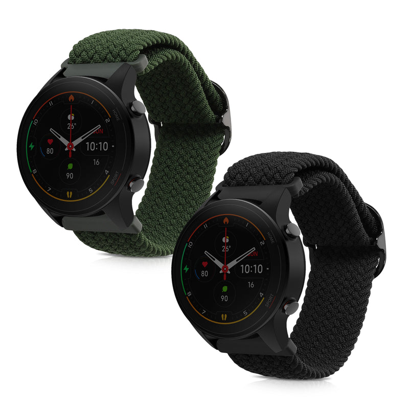 kwmobile Sport Strap compatible with Xiaomi Watch S4/S4 Sport/S3/S2/Watch S1 Active/Redmi Watch 5 Active Fitness Tracker Replacement Band Set