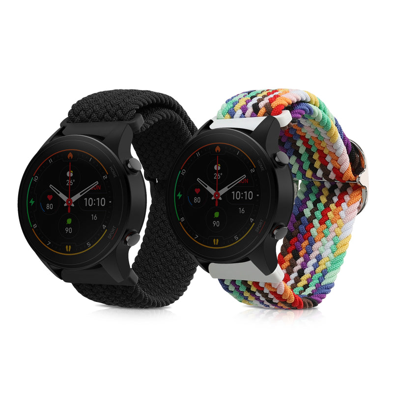kwmobile Sport Strap compatible with Xiaomi Watch S4/S4 Sport/S3/S2/Watch S1 Active/Redmi Watch 5 Active Fitness Tracker Replacement Band Set