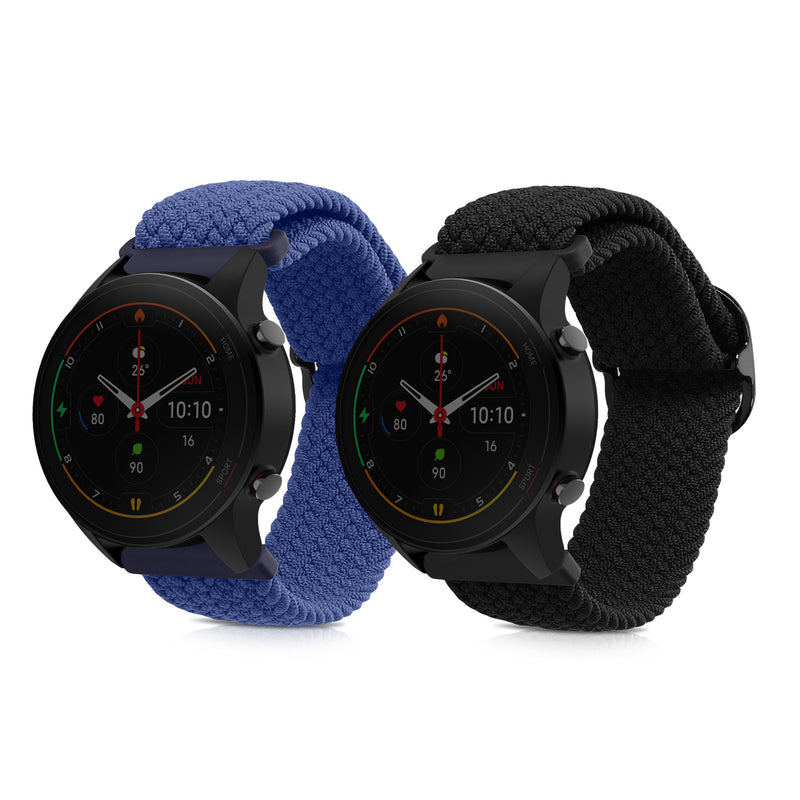 kwmobile Sport Strap compatible with Xiaomi Watch S4/S4 Sport/S3/S2/Watch S1 Active/Redmi Watch 5 Active Fitness Tracker Replacement Band Set