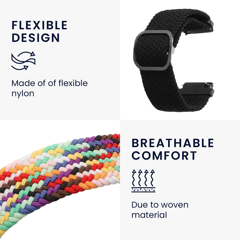 kwmobile Sport Strap compatible with Xiaomi Watch S4/S4 Sport/S3/S2/Watch S1 Active/Redmi Watch 5 Active Fitness Tracker Replacement Band Set