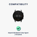kwmobile Sport Strap compatible with Xiaomi Watch S4/S4 Sport/S3/S2/Watch S1 Active/Redmi Watch 5 Active Fitness Tracker Replacement Band Set