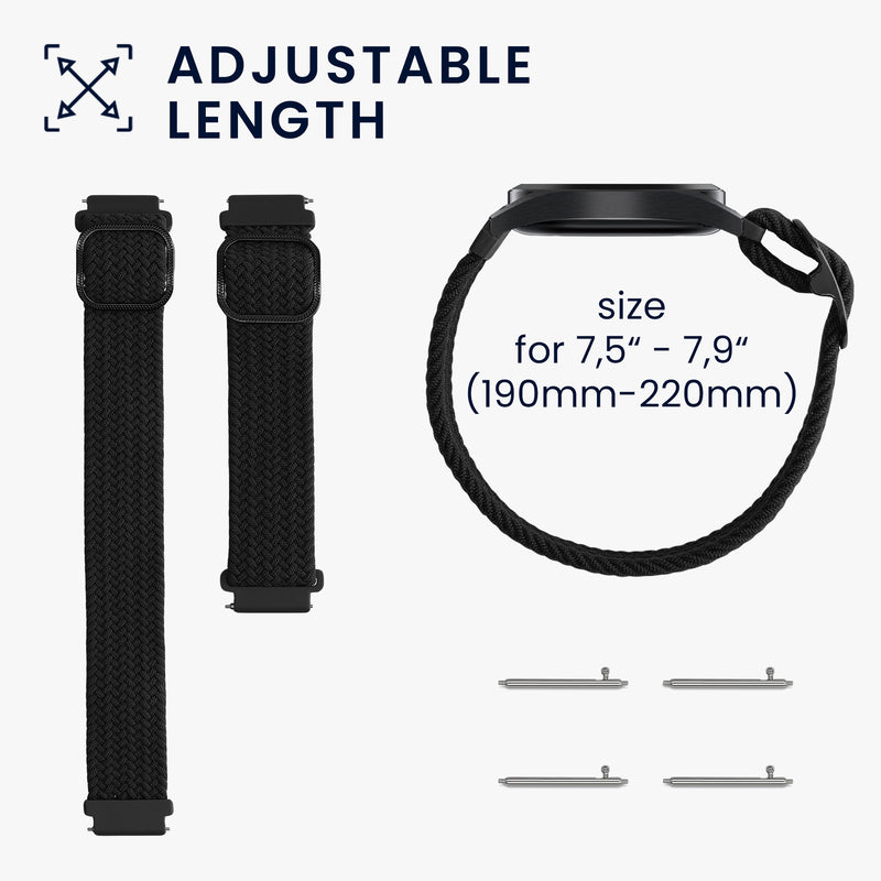kwmobile Sport Strap compatible with Xiaomi Watch S4/S4 Sport/S3/S2/Watch S1 Active/Redmi Watch 5 Active Fitness Tracker Replacement Band Set