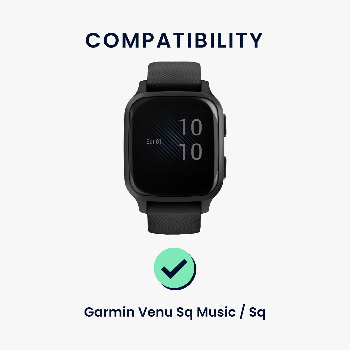 kwmobile Watch Strap for Garmin Venu Sq Music / Sq Strap Fitness Tracker Band Set Replacement Strap Smartwatch
