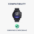 kwmobile Watch Strap for COROS PACE 2 / APEX Strap Fitness Tracker Band Set Replacement Strap Smartwatch