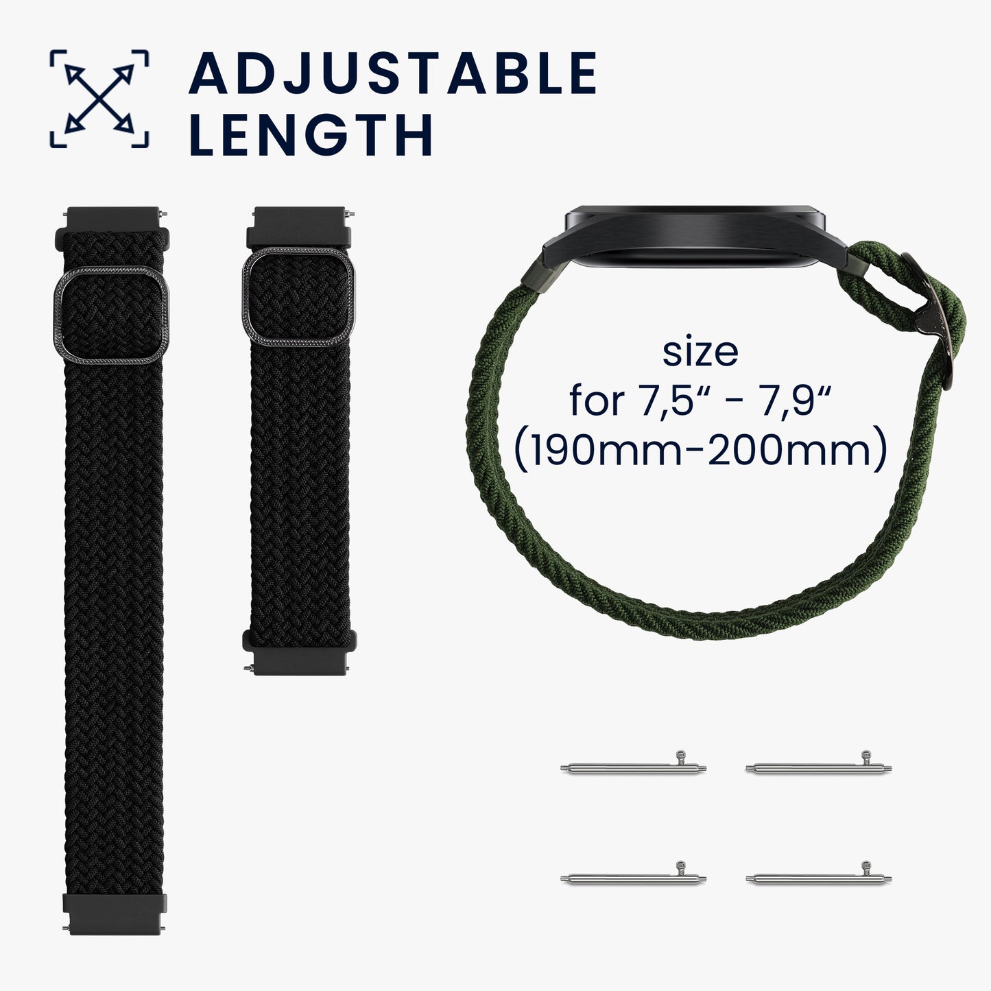 kwmobile Watch Strap for COROS PACE 2 / APEX Strap Fitness Tracker Band Set Replacement Strap Smartwatch