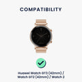 kwmobile Strap compatible with Huawei Watch GT3 (42mm) / Watch GT2 (42mm) / Watch 2 - Fitness Tracker Sport Band - Inner circumference of 19 - 20 cm