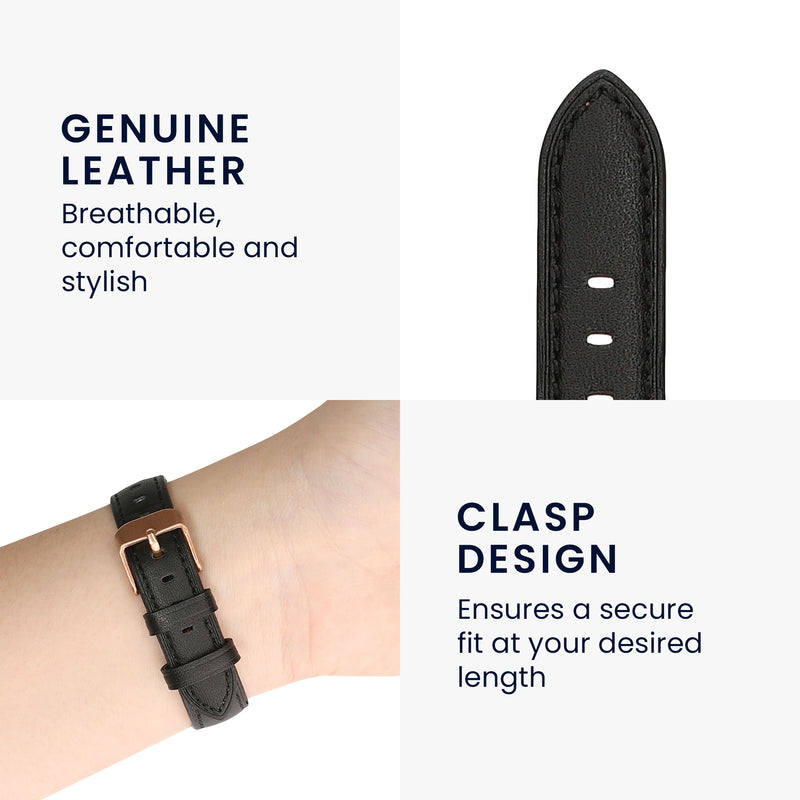 kwmobile Genuine Leather Watch Strap for Huawei Watch Fit mini – Fitness Tracker Replacement Band – Smartwatch