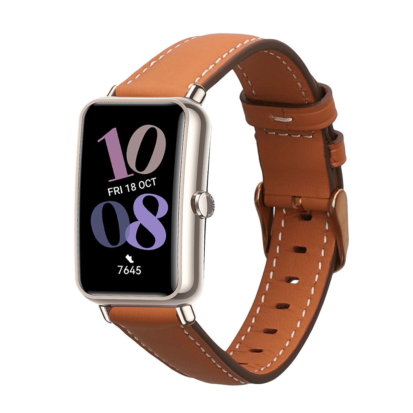 kwmobile Genuine Leather Watch Strap for Huawei Watch Fit mini – Fitness Tracker Replacement Band – Smartwatch
