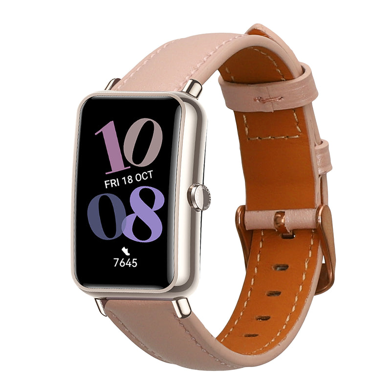 kwmobile Genuine Leather Watch Strap for Huawei Watch Fit mini – Fitness Tracker Replacement Band – Smartwatch