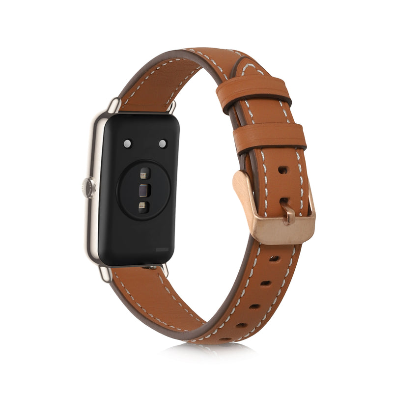 kwmobile Genuine Leather Watch Strap for Huawei Watch Fit mini – Fitness Tracker Replacement Band – Smartwatch