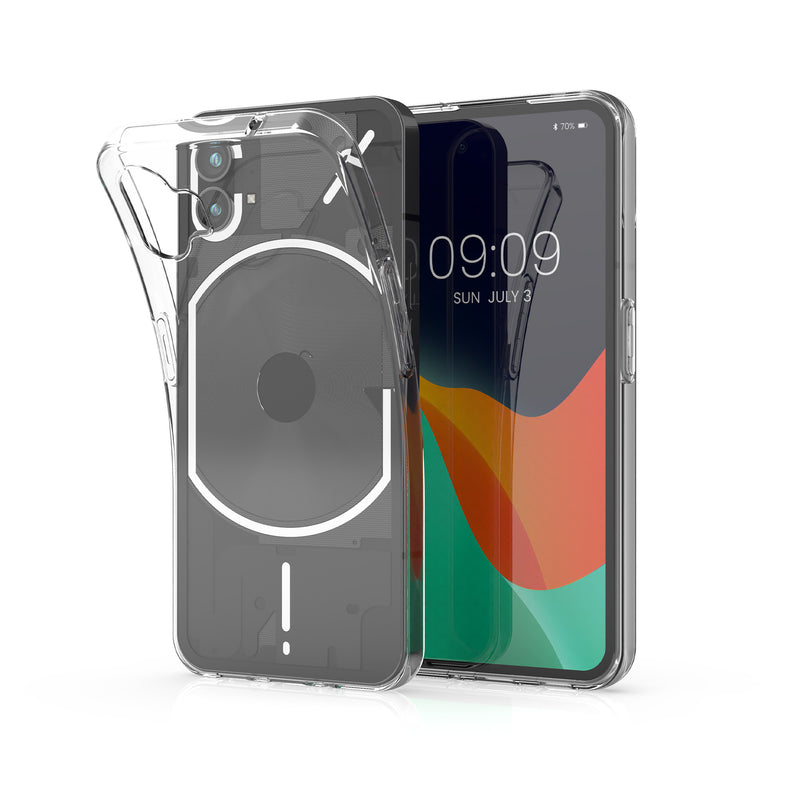 kwmobile Hülle kompatibel mit Nothing Phone (1) - Silikon Handyhülle transparent - Handy Case in Transparent Transparent  