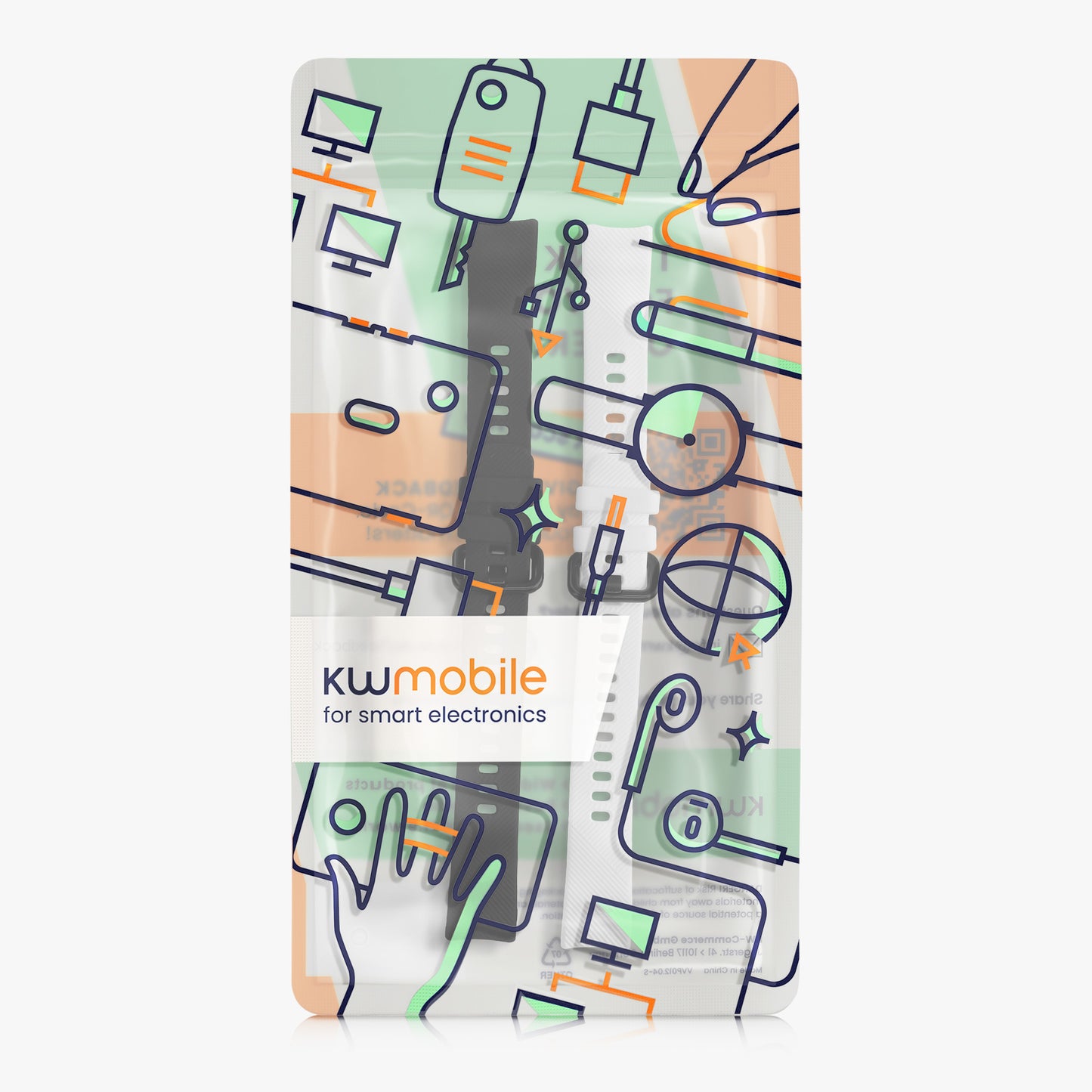 kwmobile Watch Strap for HONOR Band 5 / Band 4 Wristband Fitness Tracker Band Set Replacement Strap Smartwatch