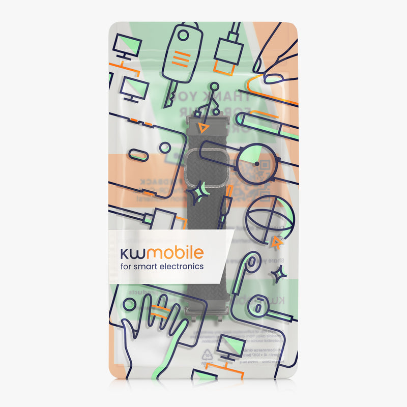kwmobile Strap compatible with Huami Amazfit T-Rex 2 Fitness Tracker Sports Strap Band Inner Dimensions from 14 - 22 cm