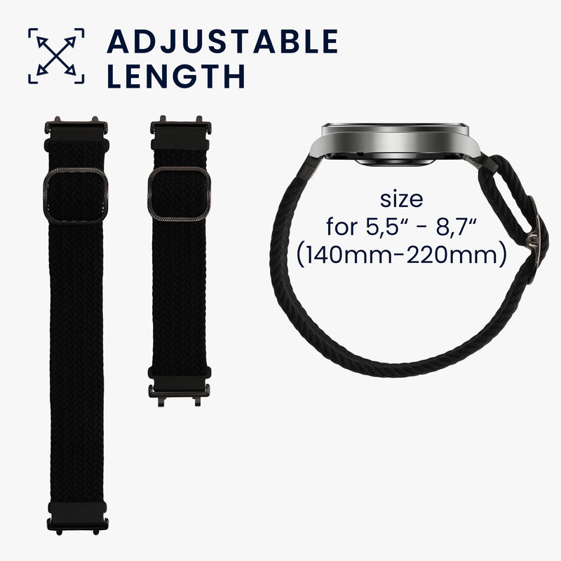 kwmobile Strap compatible with Huami Amazfit T-Rex 2 Fitness Tracker Sports Strap Band Inner Dimensions from 14 - 22 cm