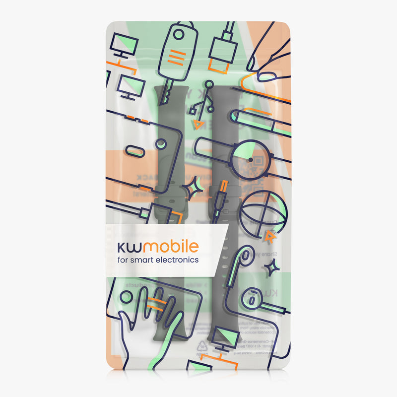 kwmobile Watch Strap for Xiaomi Mi Band 7 Pro Band Fitness Tracker Band Set Replacement Strap Smartwatch