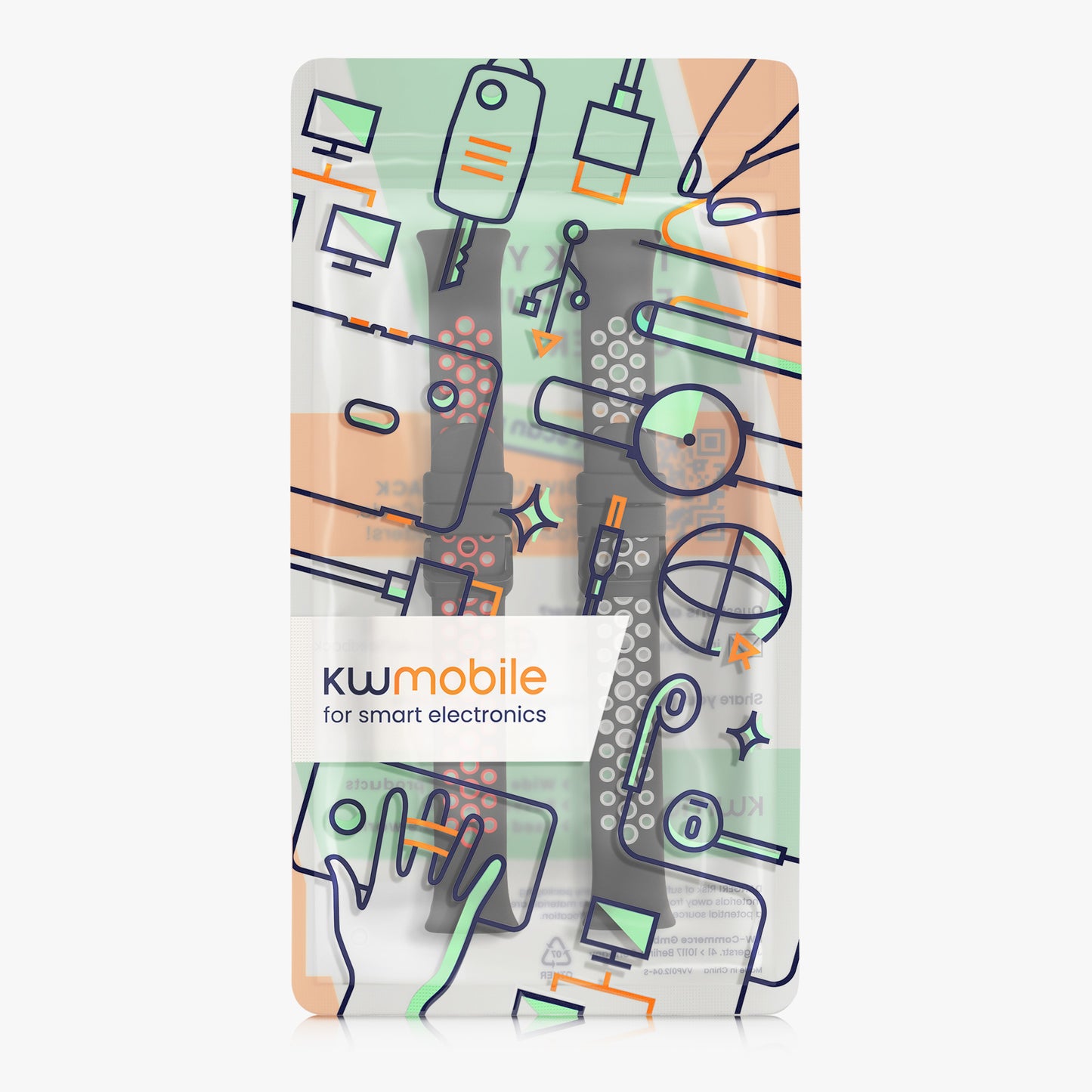 kwmobile Watch Strap for Xiaomi Mi Band 7 Pro Band Fitness Tracker Band Set Replacement Strap Smartwatch