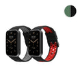 kwmobile Silikon Uhrenarmband für Xiaomi Mi Band 7 Pro Armband - Ersatzarmband für Fitnesstracker - Wechselarmband Smartwatch - Schwarz Grau Schwarz Blau Schwarz  [dsg06]