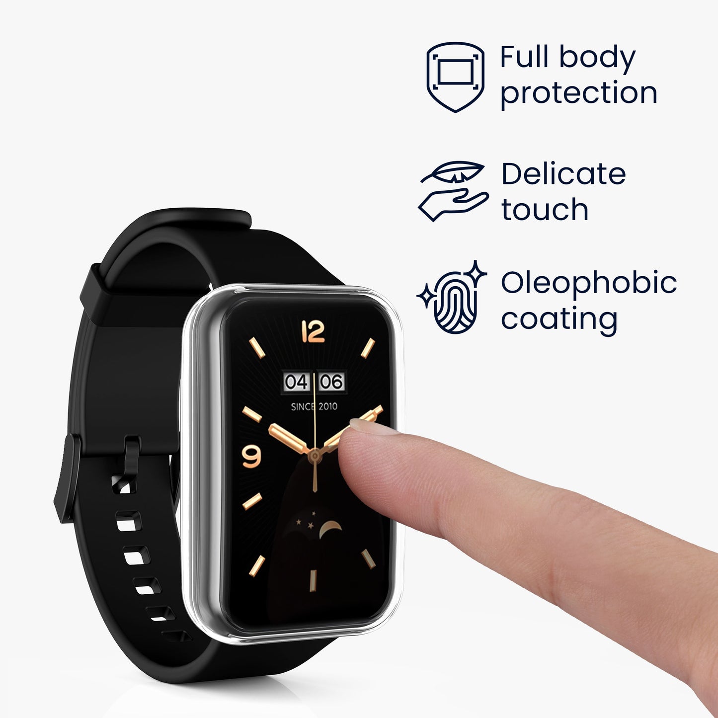 kwmobile Protective Case for Xiaomi Mi Band 7 Pro Full Body Display Cover Set