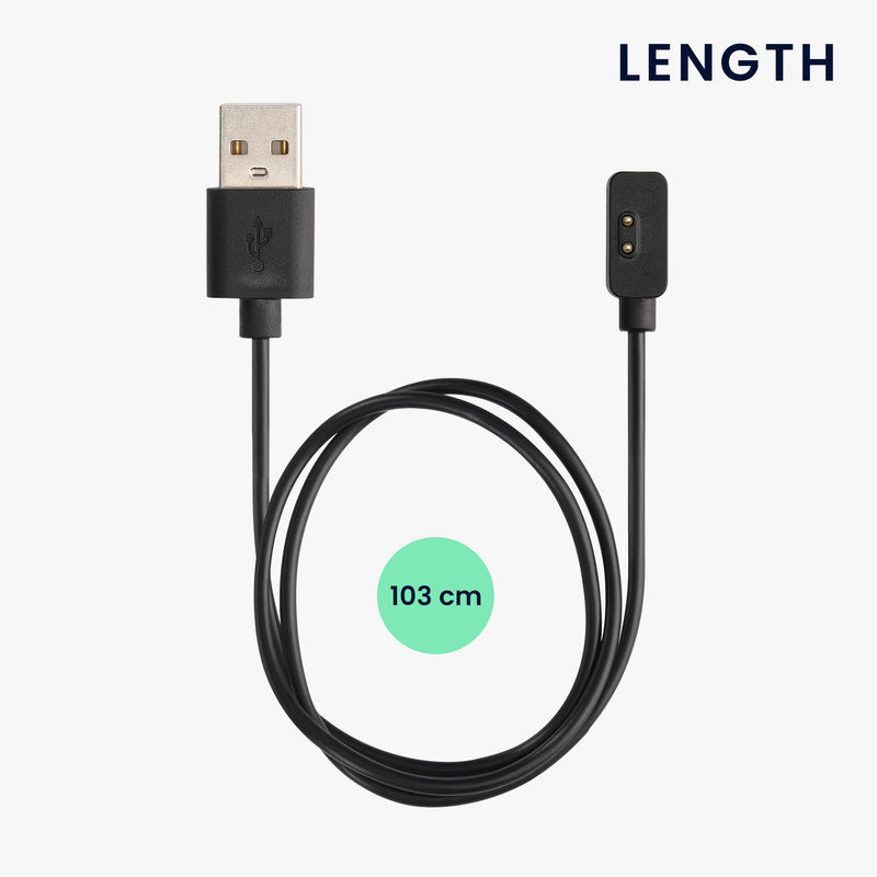 kwmobile USB Cable Charger compatible with Xiaomi Mi Band 7 Pro / Poco Watch / Redmi Watch 3 / Watch 2 Lite Charging Cable - Smartwatch Replacement Cable - Fitness Tracker Charging Cable
