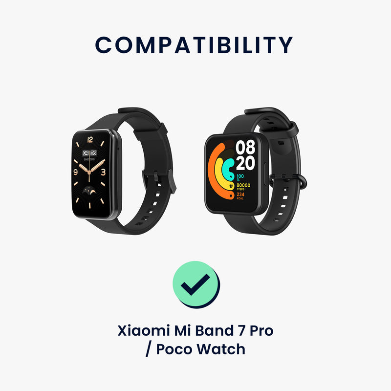 kwmobile USB Cable Charger compatible with Xiaomi Mi Band 7 Pro / Poco Watch / Redmi Watch 3 / Watch 2 Lite Charging Cable - Smartwatch Replacement Cable - Fitness Tracker Charging Cable