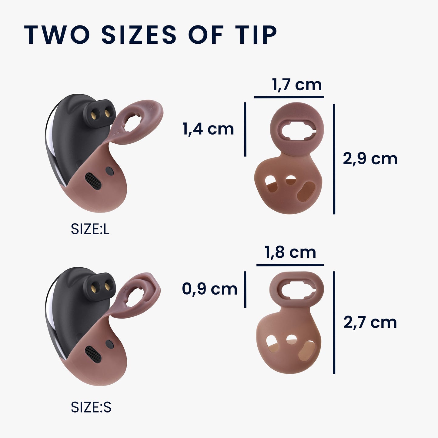 kwmobile 16x Earbuds compatible with Samsung Galaxy Buds Live Accessories Hooks for In-Ear Headphones