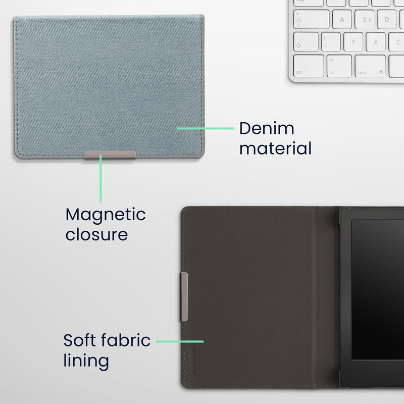 kwmobile Flip Case compatible with Kobo Aura H2O Edition 1 - Protective Case e-Reader - Cover eReader