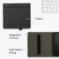 kwmobile Flip Case Compatible with Amazon Kindle Oasis 10th Generation - Front Pocket Hand Strap