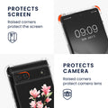 kwmobile Necklace Case compatible with Google Pixel 6a Silicone Cover with Phone Chain Cherry Blossom Petals
