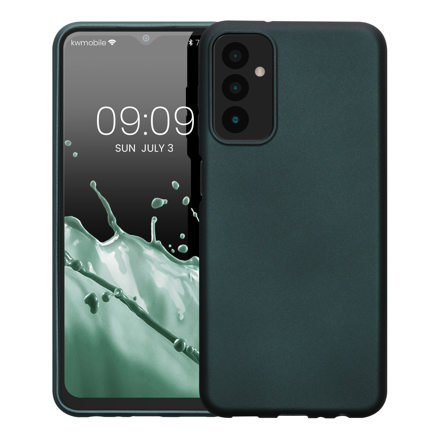 kwmobile Phone Case for Samsung Galaxy M13 Case - Silicone Case Metallic Shimmer - Protective Cover