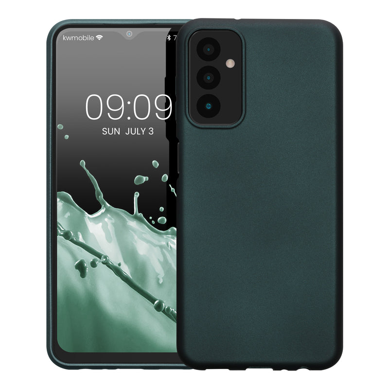 kwmobile Phone Case for Samsung Galaxy M13 Case - Silicone Case Metallic Shimmer - Protective Cover