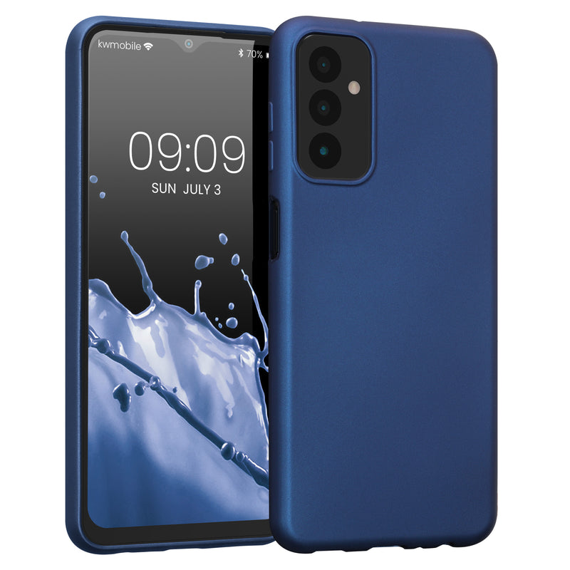 kwmobile Phone Case for Samsung Galaxy M13 Case - Silicone Case Metallic Shimmer - Protective Cover