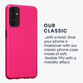 kwmobile Phone Case for Samsung Galaxy M13 Case - Silicone Case Metallic Shimmer - Protective Cover