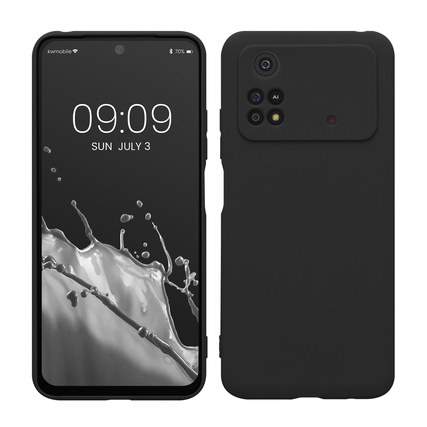kwmobile Case for Xiaomi Poco M4 Pro - Soft Silicone Phone Case - Protective Cover
