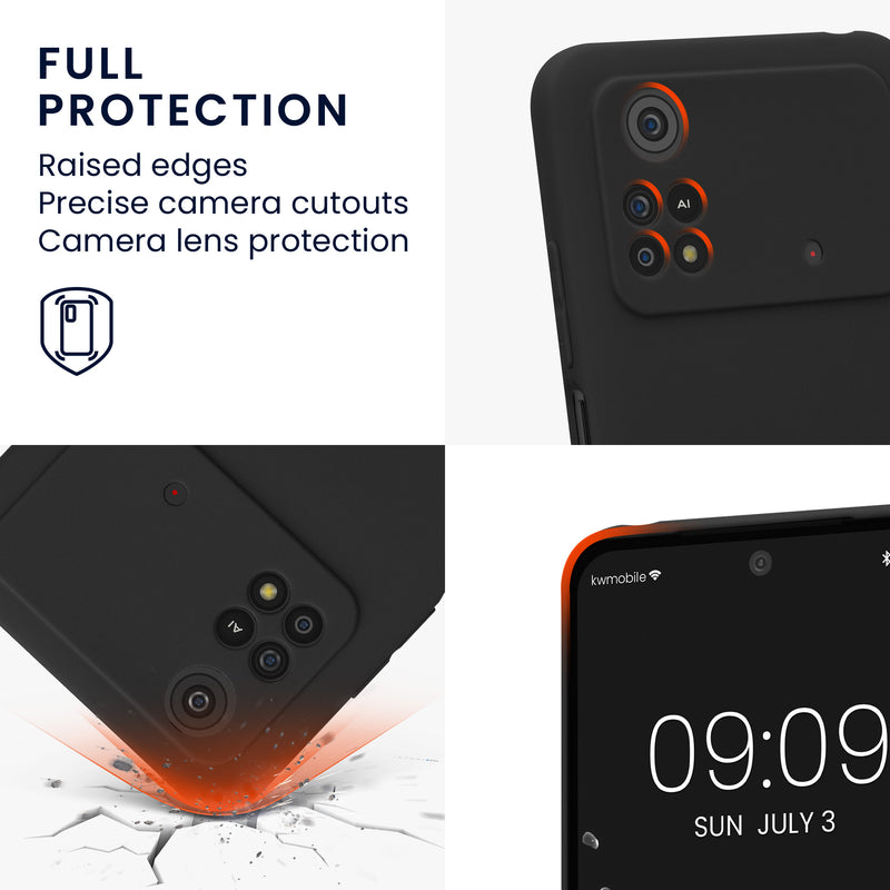 kwmobile Case for Xiaomi Poco M4 Pro - Soft Silicone Phone Case - Protective Cover