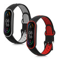 kwmobile Watch Strap for Xiaomi Mi Smart Band 6 / Mi Band 6 / Band 5 Strap Fitness Tracker Band Set Replacement Strap Smartwatch