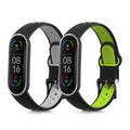 kwmobile Watch Strap for Xiaomi Mi Smart Band 6 / Mi Band 6 / Band 5 Strap Fitness Tracker Band Set Replacement Strap Smartwatch