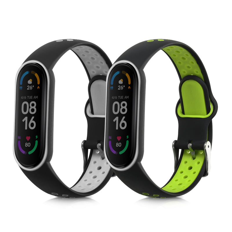 kwmobile Watch Strap for Xiaomi Mi Smart Band 6 / Mi Band 6 / Band 5 Strap Fitness Tracker Band Set Replacement Strap Smartwatch