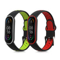 kwmobile Watch Strap for Xiaomi Mi Smart Band 6 / Mi Band 6 / Band 5 Strap Fitness Tracker Band Set Replacement Strap Smartwatch