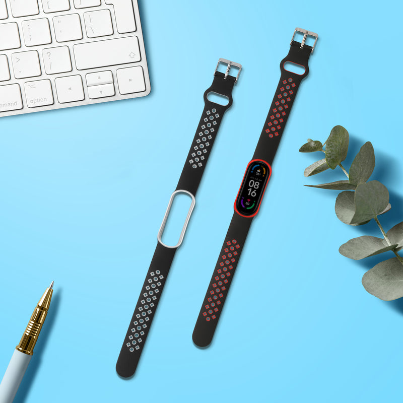kwmobile Watch Strap for Xiaomi Mi Smart Band 6 / Mi Band 6 / Band 5 Strap Fitness Tracker Band Set Replacement Strap Smartwatch
