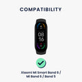 kwmobile Watch Strap for Xiaomi Mi Smart Band 6 / Mi Band 6 / Band 5 Strap Fitness Tracker Band Set Replacement Strap Smartwatch