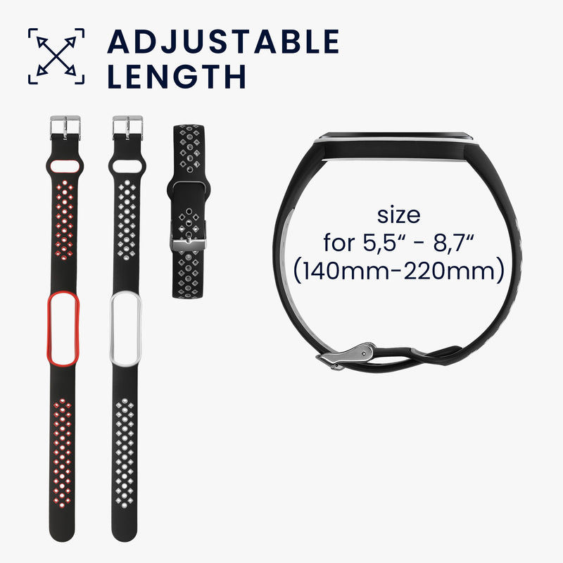 kwmobile Watch Strap for Xiaomi Mi Smart Band 6 / Mi Band 6 / Band 5 Strap Fitness Tracker Band Set Replacement Strap Smartwatch